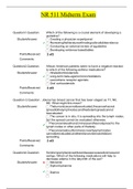 NR511- Midterm Exam (50 Q&A), NR 511 Differential Diagnosis and Primary Care Practicum, Chamberlain College of Nursing (A grade)
