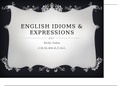 Summary of GCSE Idioms/Expressions