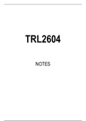 TRL2604 STUDY NOTES