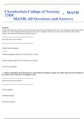 Medical Surgical 1 MATH 225N Medical Statistics; Latest Fall 2020 Complete Solution, All Answers Correct