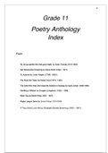 Grade 11 Poetry - Analysis and notes