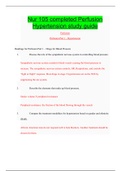 Nur 105 completed Perfusion Hypertension study guide
