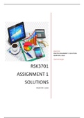 RSK3701 ASSIGNMENT 1 SOLUTIONS SEMESTER 2 2020
