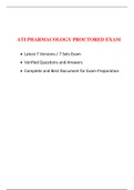 ATI PHARMACOLOGY PROCTORED EXAM (7 VERSIONS) (NEWEST-2020) (VERIFIED ANSWERS, 100% CORRECT)