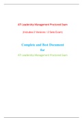 ATI Leadership Management Proctored Exam (2 Versions) / ATI RN Leadership Management Proctored Exam (Latest-2020)(Verified and 100% Correct Answers, Best Document for ATI Exam)