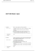 ACCT 550 Week 1 Quiz