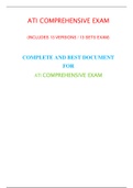 ATI PN Comprehensive Exit Exam (13 Versions) / ATI Comprehensive Exit Exam  (Latest-2020)(Verified and 100% Correct Answers, Best Document for ATI Exam)