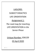 LADLORD- road map for teaching Life Orientation assignment 1