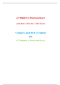 ATI Maternity Proctored Exam (3 Latest Versions, 2020) / Maternity ATI Proctored Exam (100% Correct Answers, Perfect and Updated Document for ATI Exam)