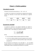 Apuntes del Tema 6 de Química de las Disoluciones Acuosas de UCV Ciencias del Mar: Cinética Química