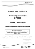INF3720 ASSIGNMENT 2 SOLUTIONS 2020 SEMESTER 2 