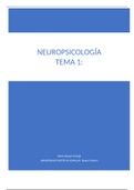 Neuropsicología: TEMA 1
