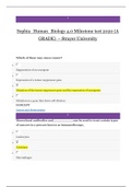 Sophia_Human_Biology 4.0 Milestone test 2020 (AGRADE)–Strayer University