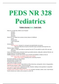 NR 328 Pediatric Nursing Exam 1 Study  / NR328 Peds  Test (Latest): Pediatric Nursing: NR 328 Pediatric Nursing Exam Chamberlain College of Nursing
