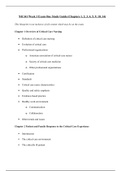 NR 341 Week 3 Exam One Study Guide (Chapters 1, 2, 3, 4, 5, 9, 10, 14).
