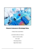 Memoria Completa de las Práctica de Laboratorio de Microbiología Marina (UCV Ciencias del Mar)