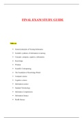 FINAL EXAM STUDY GUIDE- UPDATED