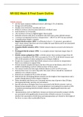 Chamberlain College of Nursing : NR 602 Week 8 Final Exam Outline / NR602 Week 8 Final Exam Outline (NEW, 2020)(Verified, download to score A)