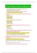 NR 508 Advanced pharmacology Quiz 4 (Fall 2020) Latest Complete Solutions Questions and Answers