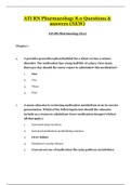 ATI RN Pharmacology 8.0- Questions & answers (NEW)