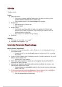 Forensic Psychology: 1 - Introduction to Forensic Psychology