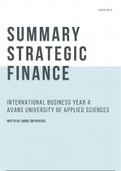 Summary Strategic Finance IB Y4Q1