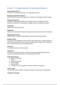 Organizational Behavior by Hitt concepts summary (Chapters 1,4,5,6,7,8,9,10,11,12,14) 