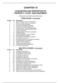 Test Bank Chapter 10 Acquisition and Disposition of Property, Plant, and Equipment.