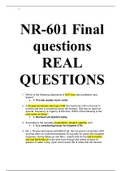 NR 601 Week 8 Final Exam Review (Fall 2020)| NR 601 Final exam review; Chamberlain College of Nursing