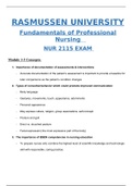 NUR 2115 / NUR2115 Fundamentals of Professional Nursing FINAL EXAM STUDY GUIDE. LATEST