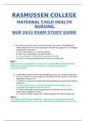 NUR 2633 MATERNAL CHILD HEALTH NURSING FINAL EXAM  STUDY GUIDE 2020/2021 LATEST