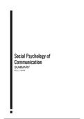 Samenvatting The Social Psychology of Communication Papers