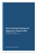 Samenvatting Sampling and Regression Analysis (SRA)