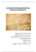 Anàlisi funerari d'epigrafia romana i cristiana