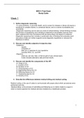 NR511 Final Exam Study Guide (2 Versions )| Chamberlain College of Nursing. Latest 2020.
