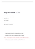 PSYC 304 WEEK 3 QUIZ with Answers Attempt all the Questions.