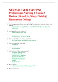 NUR2349 / NUR 2349 / PN1 Professional Nursing 1 Exam 2 Review | Rated A, Study Guide) | Rasmussen College