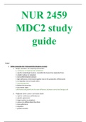 NUR 2459 / NUR2459 MDC2 study guide 2020/2021