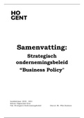 Examensamenvatting Strategisch ondernemingsbeleid - Buekens W. - Hbo5 Marketing HoGent