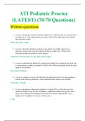 ATI Pediatric Proctor (70/70 Questions)