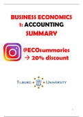 BUNDLE: Economics - Year 1 - semester 1 summaries - tilburg university