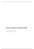 Diagnostiek: hoorcolleges, boek en begrippenlijst uitgewerkt! 
