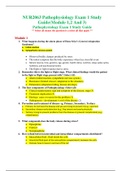 NUR2063 Pathophysiology Exam 1 Study Guide(Module 1,2 And 3) Fall 