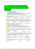 BIO 105 Exam 3 mostly selected question and answers new exam materials 