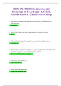BIOS 256 / BIOS256 Anatomy and Physiology IV Final Exam | LATEST, Already Rated A | Chamberlain College