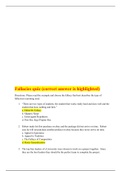 PHI 105 Topic 4 Quiz: Fallacies in Everyday Life Quiz (2 Versions)