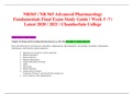 NR565 / NR 565 Advanced Pharmacology Fundamentals Final Exam Study Guide | Week 5 -7 | Latest 2020 / 2021 | Chamberlain College