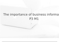 Unit 26 - Managing Business Information P3 describe how information is used for different purposes in a selected organisation M1 explain how business information is used for different purposes in a selected organisation. (Powerpoint)