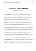 ENG122  Social Issues vs. Education: Rough Draft ENG122: English Composition II  While social issues have an effect on a child’s education, teacher and parents should pay attention to child's behavior to know if they're dealing with social issues be
