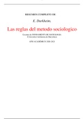 E. Durkheim, Las reglas del metodo sociologico